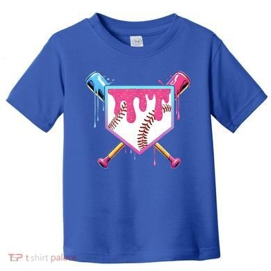 Baseball Base Drip Ice Cream Sports Fan Toddler T-Shirt