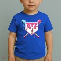 Baseball Base Drip Ice Cream Sports Fan Toddler T-Shirt thumb 2