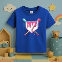 Baseball Base Drip Ice Cream Sports Fan Toddler T-Shirt thumb 3