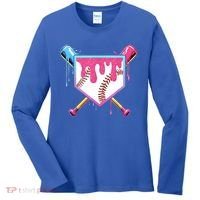 Baseball Base Drip Ice Cream Sports Fan Women's Long Sleeve Shirt thumb 0