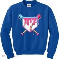 Baseball Base Drip Ice Cream Sports Fan Kids Sweatshirt thumb 0