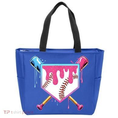 Baseball Base Drip Ice Cream Sports Fan Tote Bag