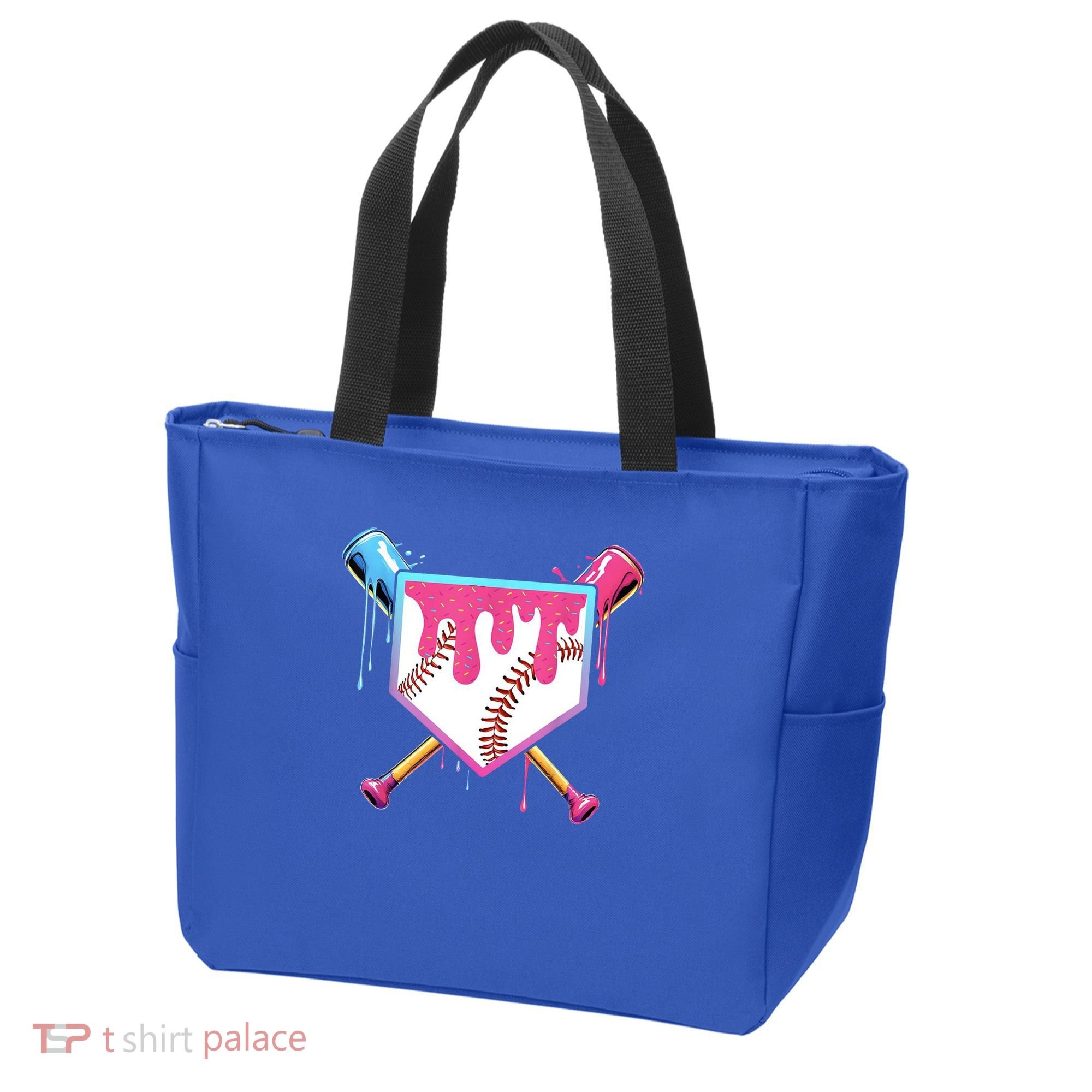 Baseball Base Drip Ice Cream Sports Fan Tote Bag