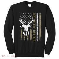 Best Buckin Dad Ever Deer Hunting Fathers Day American Flag Sweatshirt thumb 0