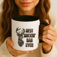 Best Buckin Dad Ever Funny Fathers Day Gift Coffee Mug thumb 3