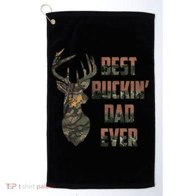 Best Buckin Dad Ever Funny Fathers Day Gift Golf Towel