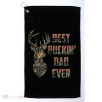 Best Buckin Dad Ever Funny Fathers Day Gift Golf Towel thumb 0