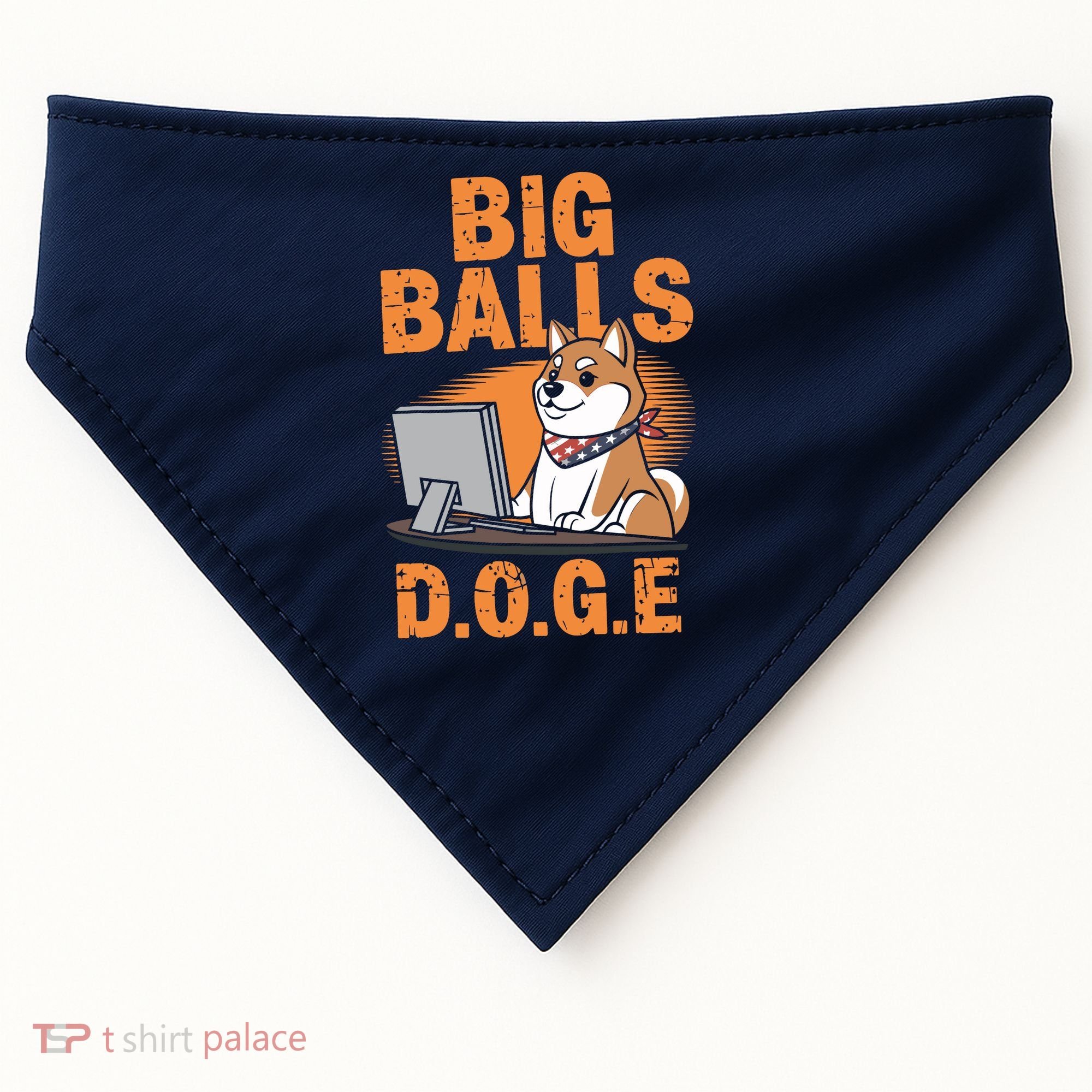 Big Balls D.O.G.E Doge Funny USA-Made Doggie Bandana