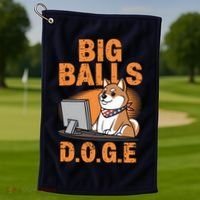 Big Balls D.O.G.E Doge Funny Golf Towel thumb 1