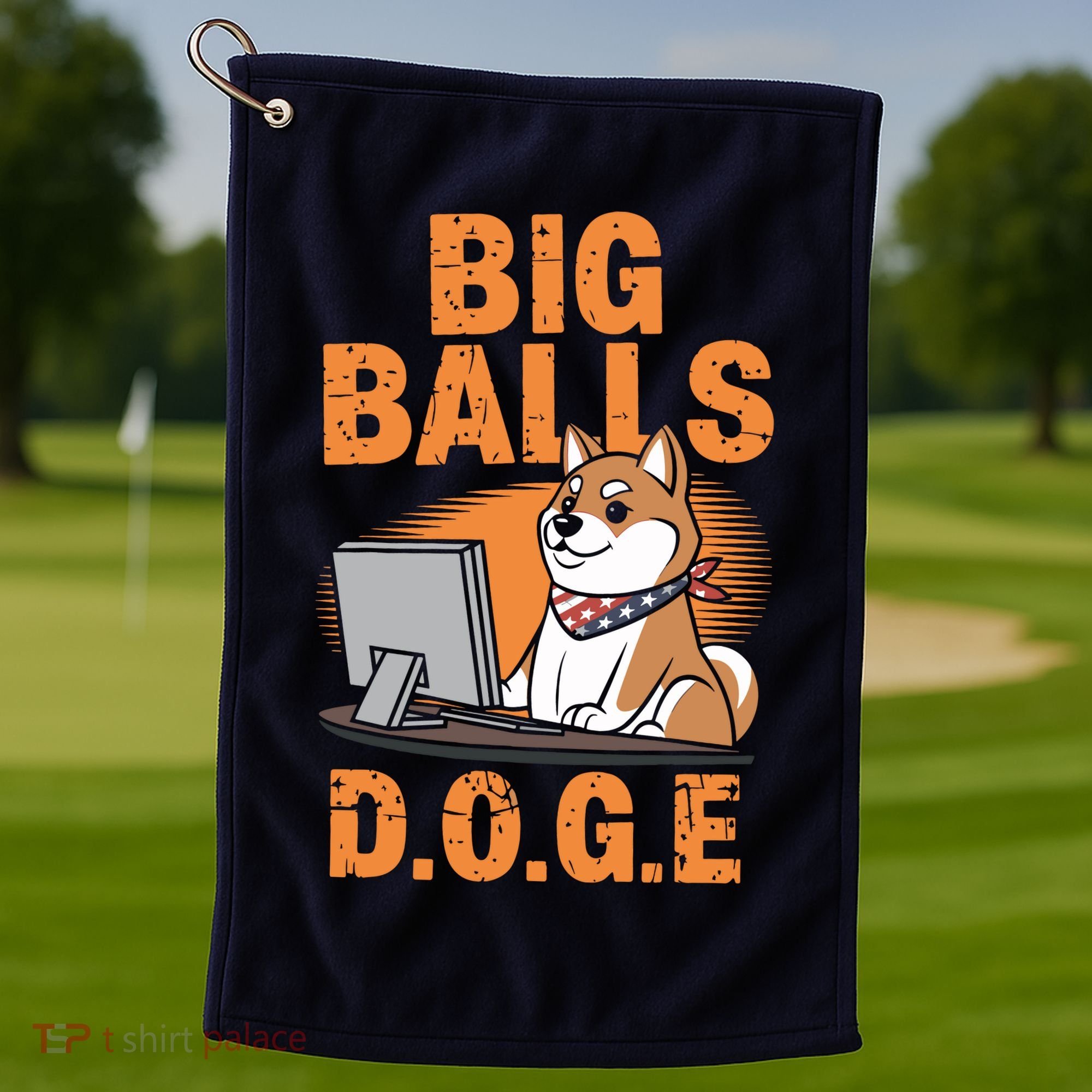 Big Balls D.O.G.E Doge Funny Golf Towel