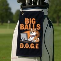 Big Balls D.O.G.E Doge Funny Golf Towel thumb 2