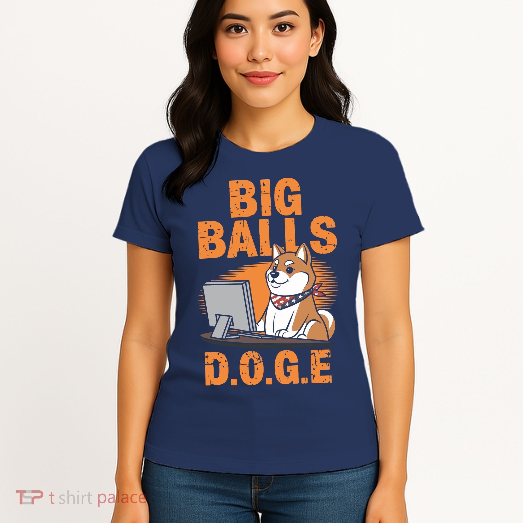 Big Balls D.O.G.E Doge Funny Women's T-Shirt