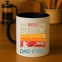 Best Buckin Dad Ever Deer Hunters Christmas Dad Funny Gift Coffee Mug thumb 4