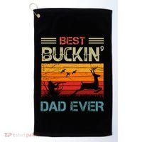 Best Buckin Dad Ever Deer Hunters Christmas Dad Funny Gift Golf Towel thumb 0