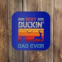 Best Buckin Dad Ever Deer Hunters Christmas Dad Funny Gift Coaster thumb 0