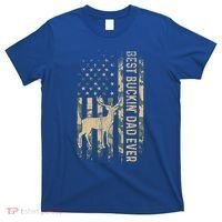 Best Buckin Dad Ever American Flag FatherS Day Cute Gift T-Shirt thumb 0