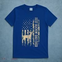 Best Buckin Dad Ever American Flag FatherS Day Cute Gift T-Shirt thumb 5