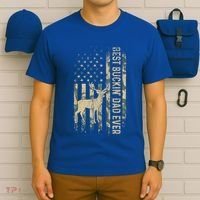 Best Buckin Dad Ever American Flag FatherS Day Cute Gift T-Shirt thumb 6