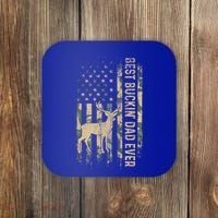 Best Buckin Dad Ever American Flag FatherS Day Cute Gift Coaster thumb 0
