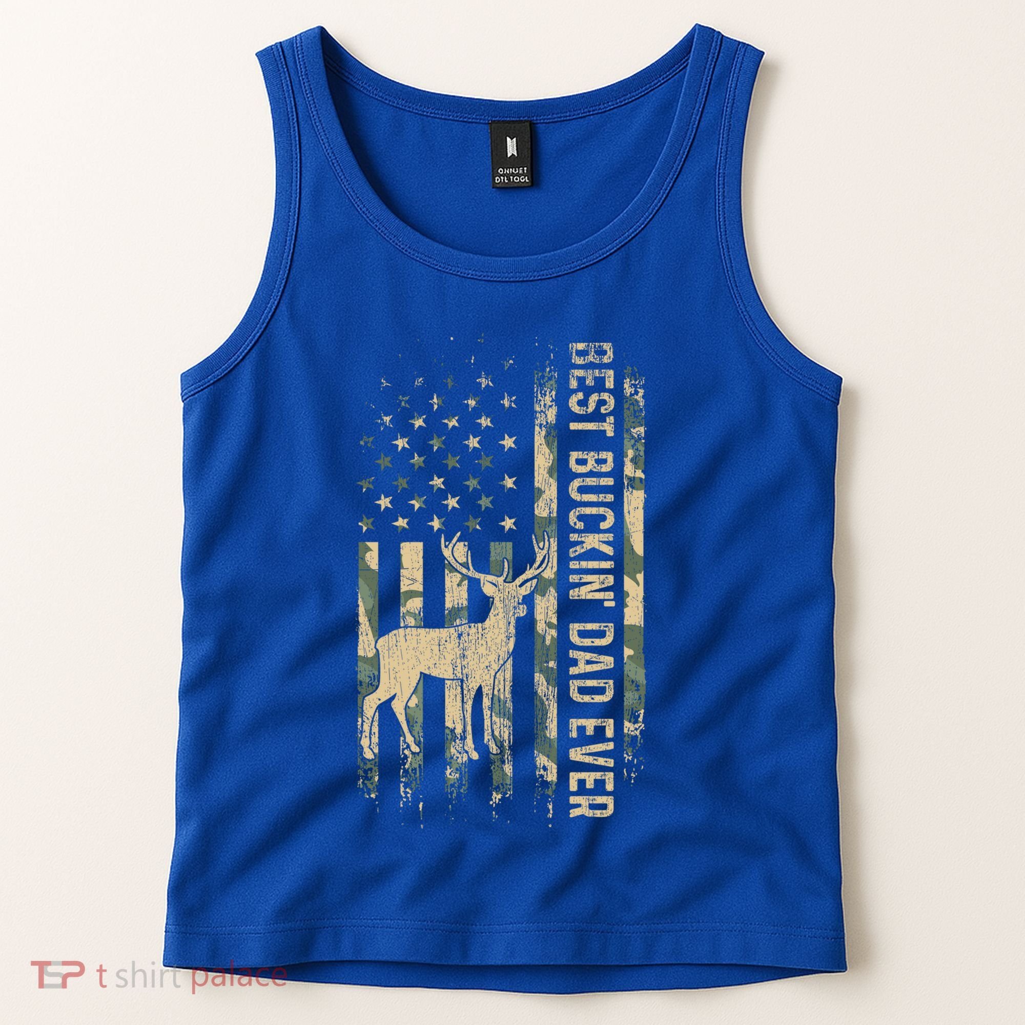 Best Buckin Dad Ever American Flag FatherS Day Cute Gift Tank Top