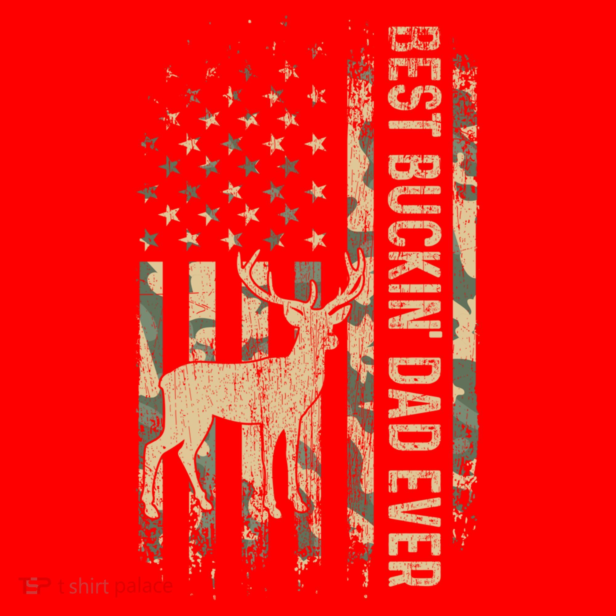 Best Buckin Dad Ever American Flag FatherS Day Cute Gift Santa Hat