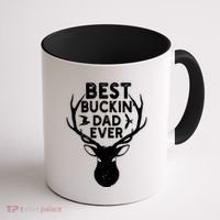 Best Buckin Dad Ever Fathers Day Deer Hunters Hunting Gift Coffee Mug thumb 1