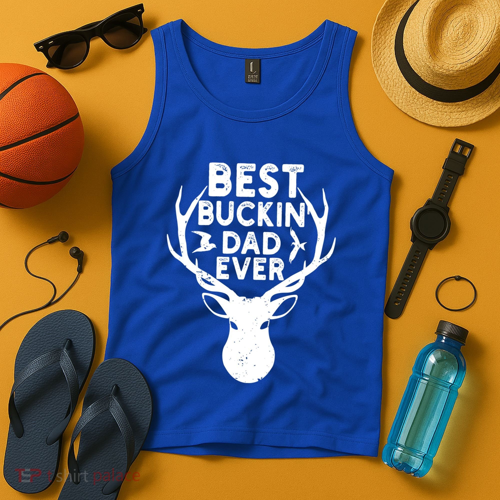 Best Buckin Dad Ever Fathers Day Deer Hunters Hunting Gift Tank Top