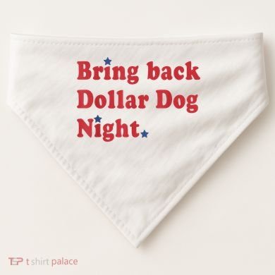 Bring Back Dollar Dog Night Stars Baseball USA-Made Doggie Bandana