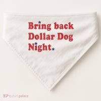 Bring Back Dollar Dog Night Stars Baseball USA-Made Doggie Bandana thumb 0
