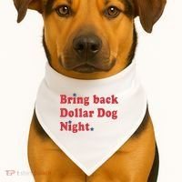 Bring Back Dollar Dog Night Stars Baseball USA-Made Doggie Bandana thumb 1