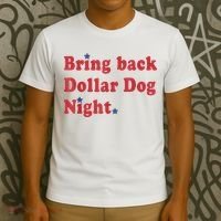 Bring Back Dollar Dog Night Stars Baseball T-Shirt thumb 3
