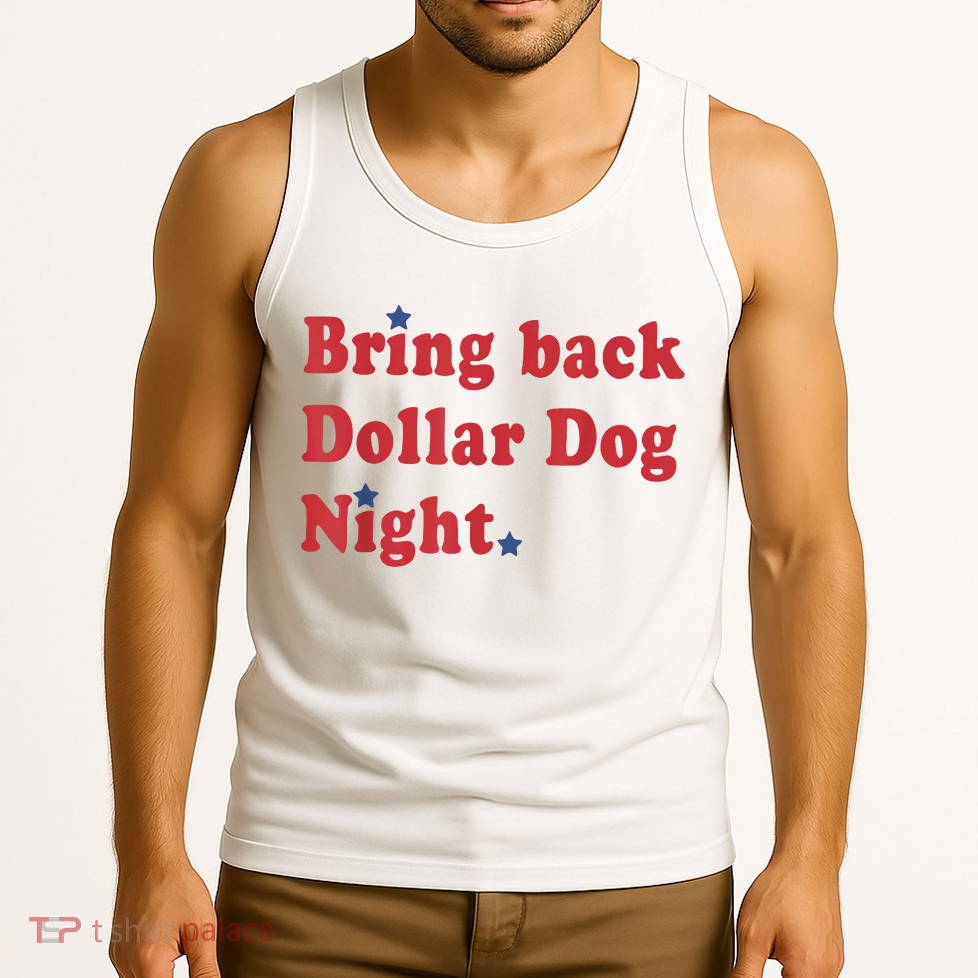Bring Back Dollar Dog Night Stars Baseball Tank Top