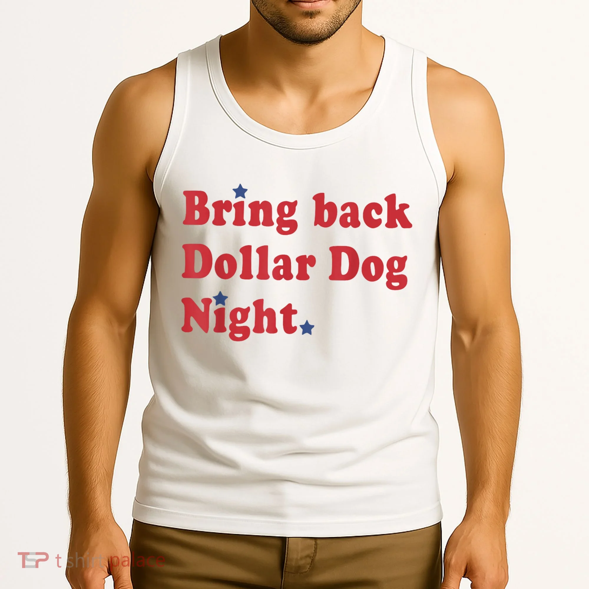 Bring Back Dollar Dog Night Stars Baseball Tank Top