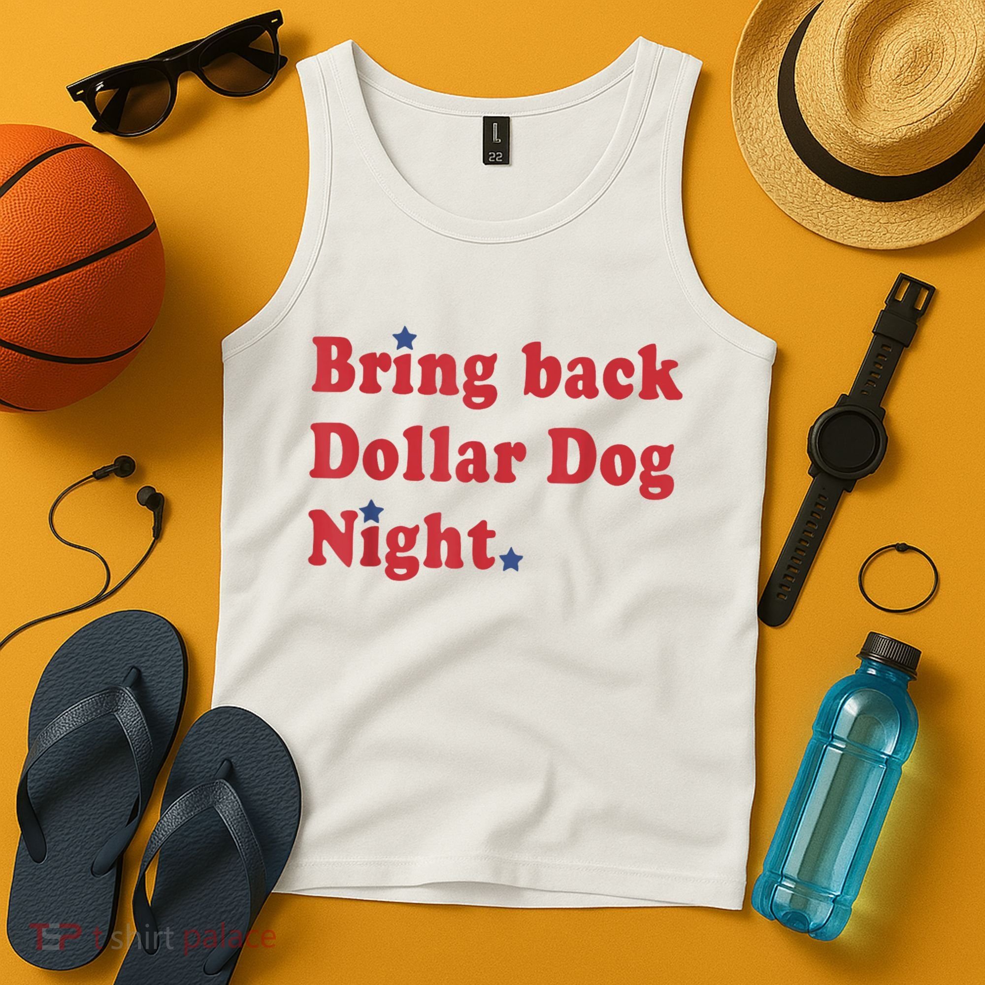 Bring Back Dollar Dog Night Stars Baseball Tank Top