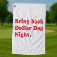Bring Back Dollar Dog Night Stars Baseball Golf Towel thumb 1