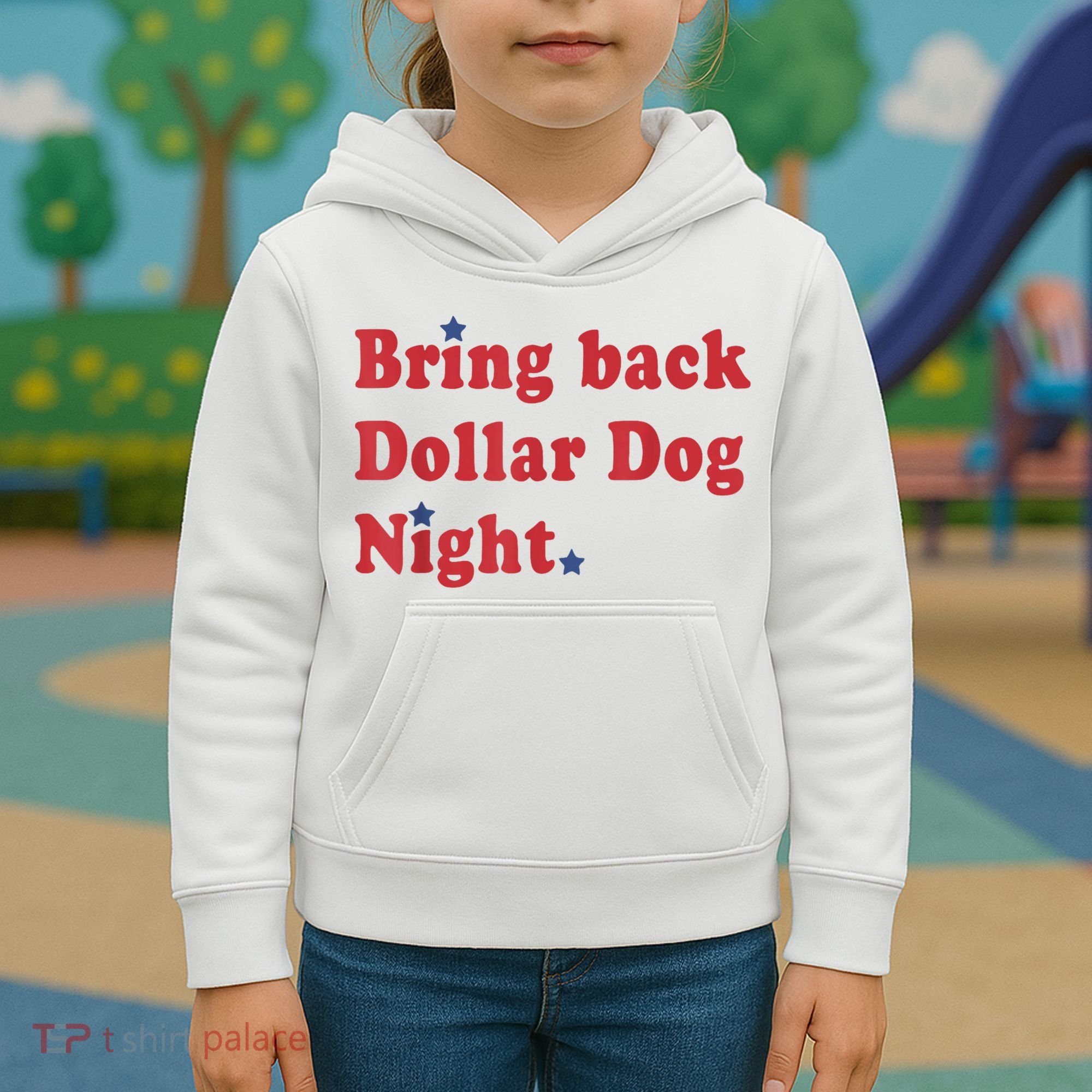 Bring Back Dollar Dog Night Stars Baseball Kids Hoodie