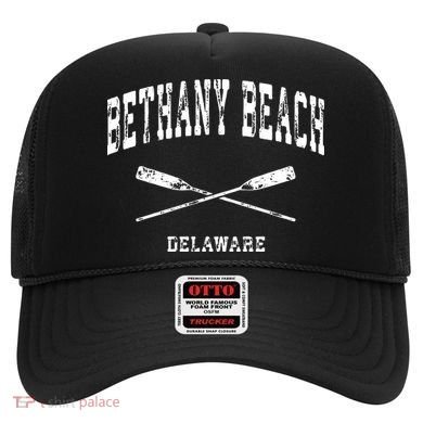 Bethany Beach Delaware Vintage Nautical Crossed Oars Hat
