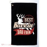Best Buckin Dad Ever Hunting Gift Fathers Day Gift Idea Gift Golf Towel thumb 0