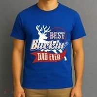 Best Buckin Dad Ever Hunting Gift Fathers Day Gift Idea Gift T-Shirt thumb 3