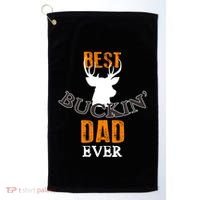 Best Buckin Dad Ever Gift Golf Towel thumb 0