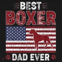 Best Boxer Dad Ever American Flag Dog Dad Apron thumb 3