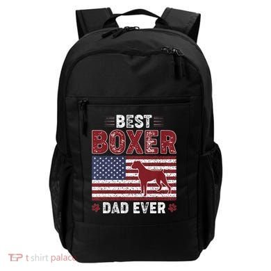 Best Boxer Dad Ever American Flag Dog Dad Backpack