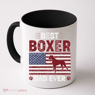 Best Boxer Dad Ever American Flag Dog Dad Coffee Mug