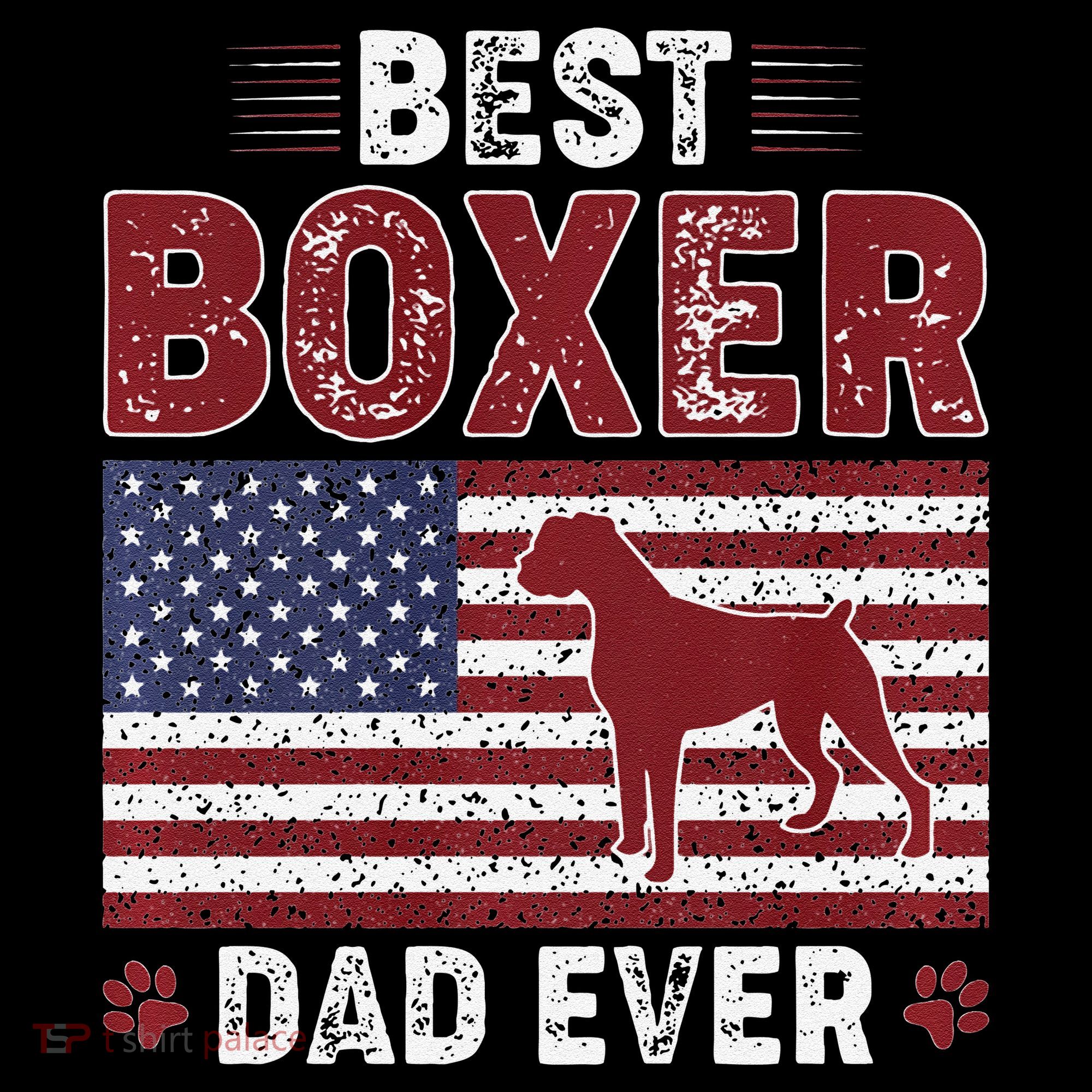 Best Boxer Dad Ever American Flag Dog Dad Coffee Mug
