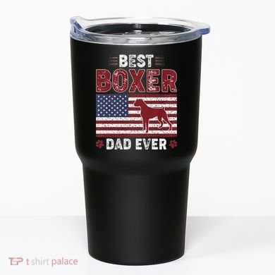 Best Boxer Dad Ever American Flag Dog Dad Tumbler