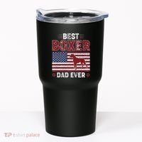 Best Boxer Dad Ever American Flag Dog Dad Tumbler thumb 0
