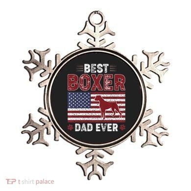 Best Boxer Dad Ever American Flag Dog Dad Ornament