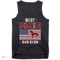 Best Boxer Dad Ever American Flag Dog Dad Tank Top thumb 0