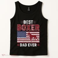 Best Boxer Dad Ever American Flag Dog Dad Tank Top thumb 2