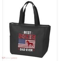 Best Boxer Dad Ever American Flag Dog Dad Tote Bag thumb 3